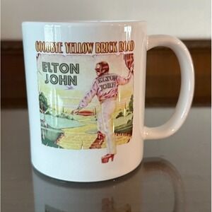 Elton John Coffee Cup Mug Goodbye Yellow Brick Road Album Concert Memorabilia